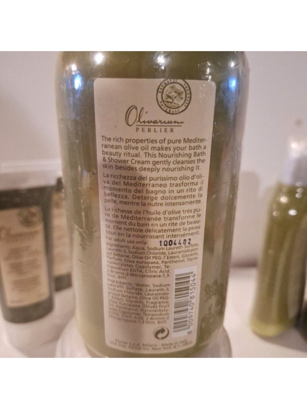 Olivarium Perlier Bath & Shower Hand Cream Hair Mask Lot Olive Oil Sealed Italy - Picture 10 of 11